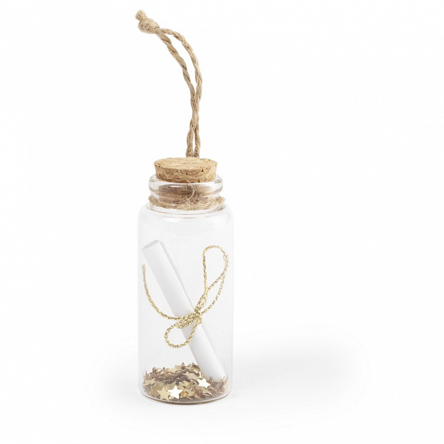 Новогоднее украшение "Бутылочка с желанием" с логотипом в Самаре заказать по выгодной цене в кибермаркете AvroraStore