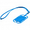 Картхолдер с креплением для телефона, синий с логотипом в Самаре заказать по выгодной цене в кибермаркете AvroraStore