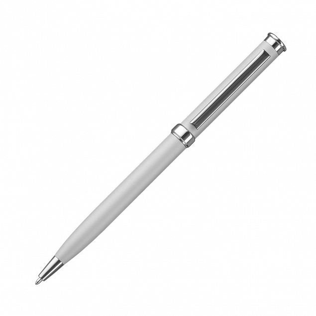 Шариковая ручка Benua, серебряная с логотипом в Самаре заказать по выгодной цене в кибермаркете AvroraStore