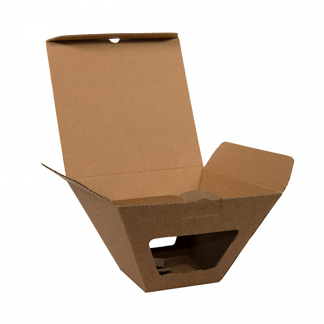 Коробка для чайных пар 27600, 27800, размер 17,2х10,94х8,2 см,  микрогофрокартон, коричневый с логотипом в Самаре заказать по выгодной цене в кибермаркете AvroraStore