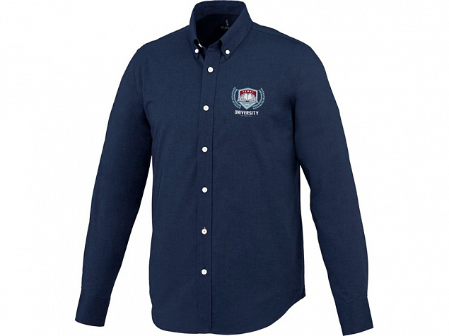 Рубашка с длинными рукавами Vaillant, темно-синий с логотипом в Самаре заказать по выгодной цене в кибермаркете AvroraStore