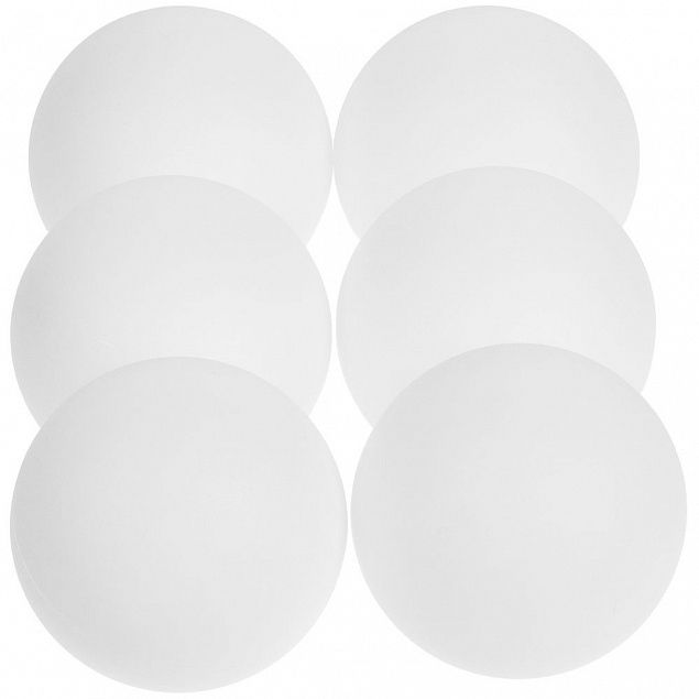 Набор из 6 мячей для настольного тенниса Pongo, белый с логотипом в Самаре заказать по выгодной цене в кибермаркете AvroraStore
