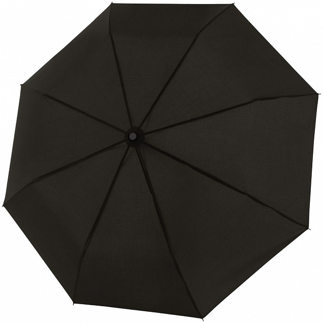 Складной зонт Fiber Magic Superstrong, черный с логотипом в Самаре заказать по выгодной цене в кибермаркете AvroraStore