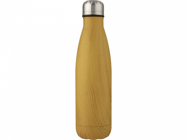 Cove бутылка из нержавеющей стали объемом 500 мл с вакуумной изоляцией и деревянным принтом, heather natural с логотипом в Самаре заказать по выгодной цене в кибермаркете AvroraStore