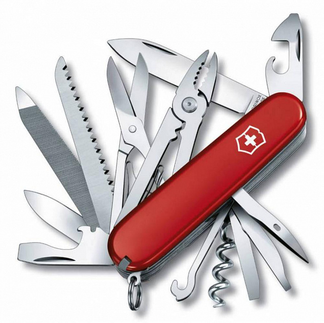 Офицерский нож Handyman 91, красный с логотипом в Самаре заказать по выгодной цене в кибермаркете AvroraStore
