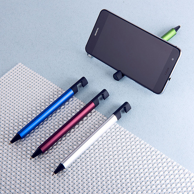 Ручка шариковая N5 с подставкой для смартфона с логотипом в Самаре заказать по выгодной цене в кибермаркете AvroraStore