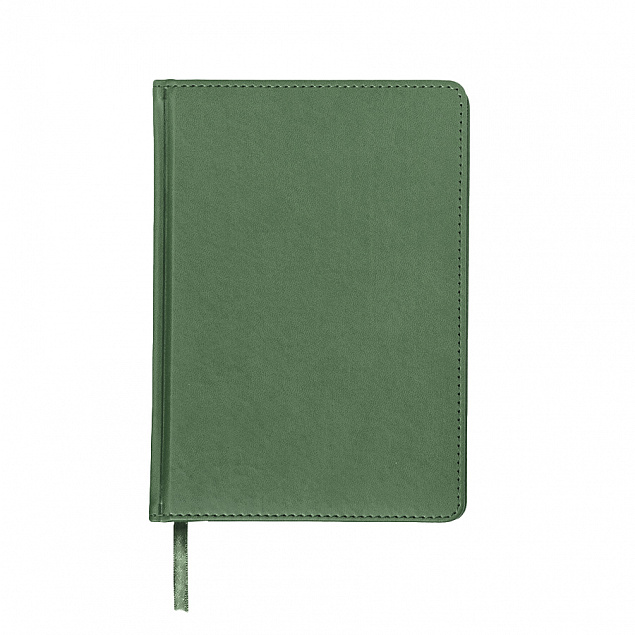 Ежедневник недатированный Campbell, А5,  зеленый, белый блок с логотипом в Самаре заказать по выгодной цене в кибермаркете AvroraStore