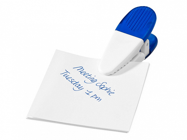 Держатель для бумаги Holdz на магните, синий с логотипом в Самаре заказать по выгодной цене в кибермаркете AvroraStore