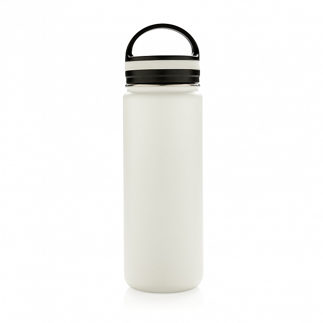 Герметичная вакуумная бутылка с широким горлышком, белая с логотипом в Самаре заказать по выгодной цене в кибермаркете AvroraStore