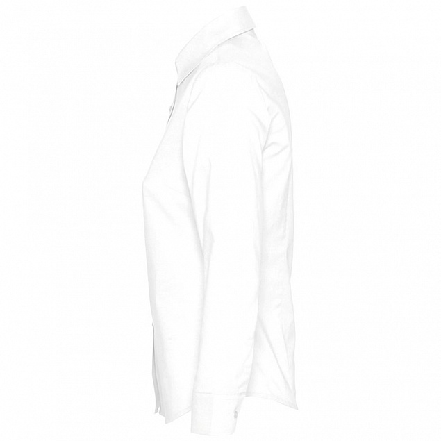 Рубашка женская с длинным рукавом EMBASSY, белая с логотипом в Самаре заказать по выгодной цене в кибермаркете AvroraStore