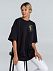 Футболка оверсайз «Мужчина с жемчужной сережкой», черная с логотипом в Самаре заказать по выгодной цене в кибермаркете AvroraStore