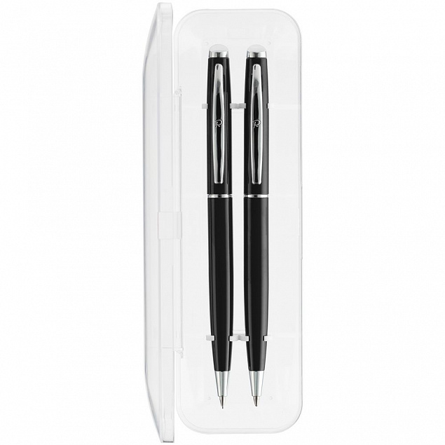 Набор Phrase: ручка и карандаш, черный с логотипом в Самаре заказать по выгодной цене в кибермаркете AvroraStore