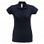 Рубашка поло женская Heavymill темно-синяя с логотипом в Самаре заказать по выгодной цене в кибермаркете AvroraStore