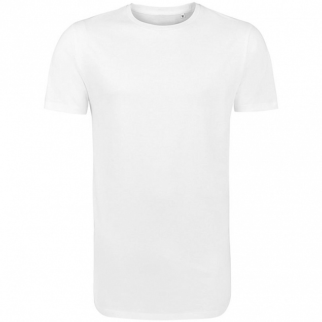 Футболка мужская удлиненная Magnum Men, белая с логотипом в Самаре заказать по выгодной цене в кибермаркете AvroraStore