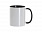 Кружка для сублимации, 330 мл, d=82 мм, стандарт А, белая, черная внутри, черная ручка с логотипом в Самаре заказать по выгодной цене в кибермаркете AvroraStore