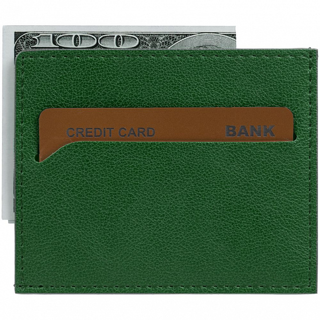 Чехол для карточек Petrus, зеленый с логотипом в Самаре заказать по выгодной цене в кибермаркете AvroraStore