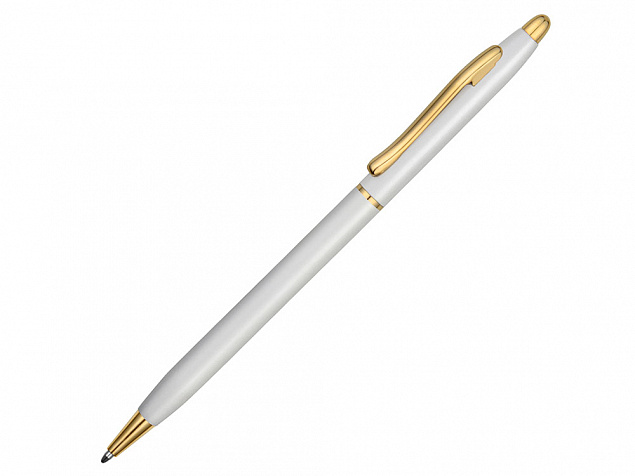 Ручка шариковая Женева белый перламутр с логотипом в Самаре заказать по выгодной цене в кибермаркете AvroraStore