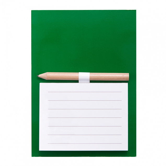 Блокнот с магнитом YAKARI, 40 листов, карандаш в комплекте, зеленый, картон с логотипом в Самаре заказать по выгодной цене в кибермаркете AvroraStore