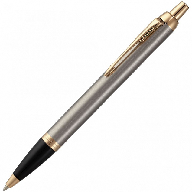 Ручка шариковая Parker IM Core K321 Brushed Metal GT M с логотипом в Самаре заказать по выгодной цене в кибермаркете AvroraStore