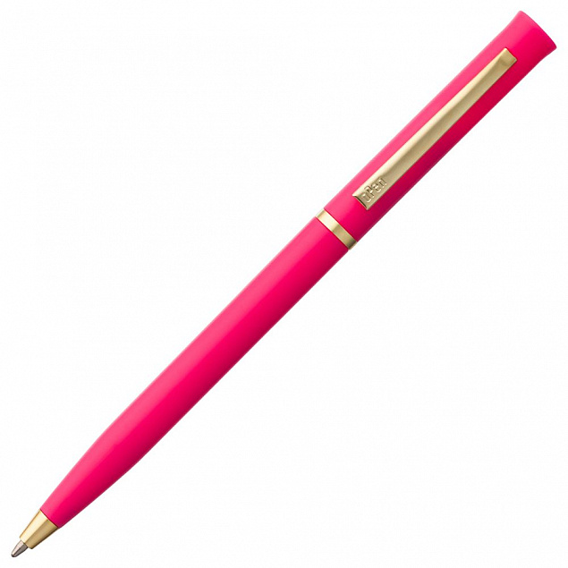 Ручка шариковая Euro Gold, розовая с логотипом в Самаре заказать по выгодной цене в кибермаркете AvroraStore