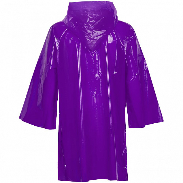 Дождевик-плащ CloudTime, фиолетовый с логотипом в Самаре заказать по выгодной цене в кибермаркете AvroraStore