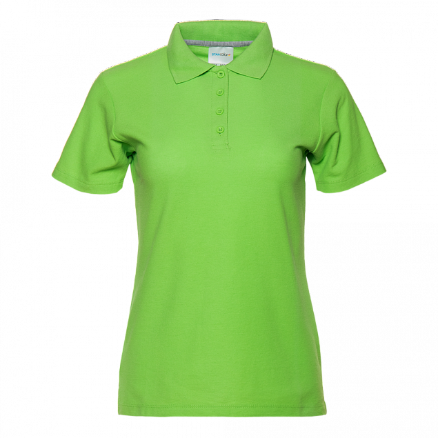 Рубашка поло Рубашка женская 04WL Ярко-зелёный с логотипом в Самаре заказать по выгодной цене в кибермаркете AvroraStore