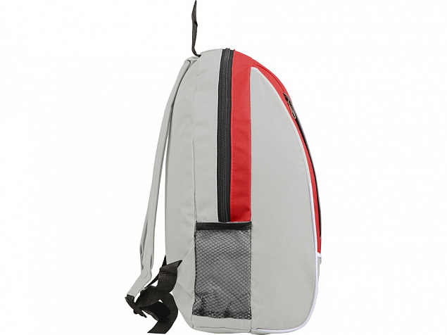 Рюкзак Джек, светло-серый/красный с логотипом в Самаре заказать по выгодной цене в кибермаркете AvroraStore