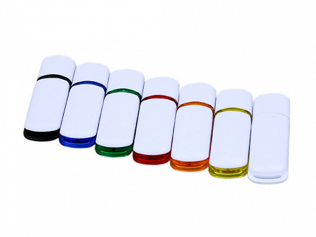 USB 2.0- флешка на 16 Гб с цветными вставками с логотипом в Самаре заказать по выгодной цене в кибермаркете AvroraStore