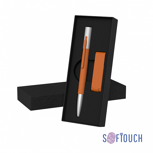 Набор ручка "Clas" + флеш-карта "Case" 8 Гб в футляре, покрытие soft touch с логотипом в Самаре заказать по выгодной цене в кибермаркете AvroraStore