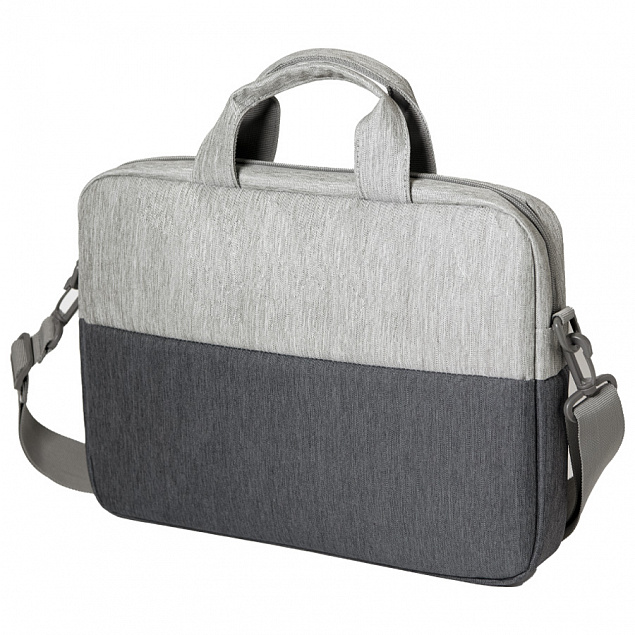 Конференц-сумка BEAM NOTE, серый/темно-серый, 39х30х6.5 см, ткань верха:100% полиамид, под-д:100%пол с логотипом в Самаре заказать по выгодной цене в кибермаркете AvroraStore