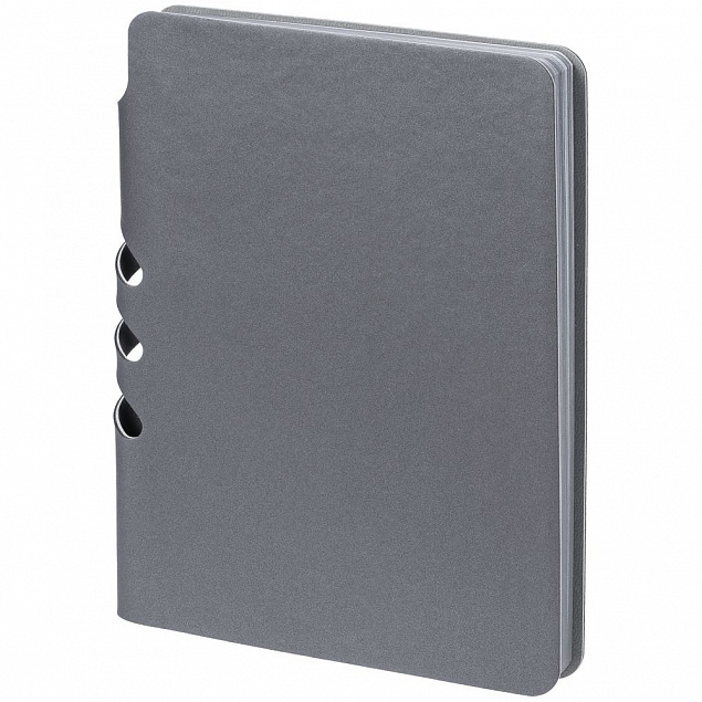 Ежедневник Flexpen Mini, недатированный, серый с логотипом в Самаре заказать по выгодной цене в кибермаркете AvroraStore