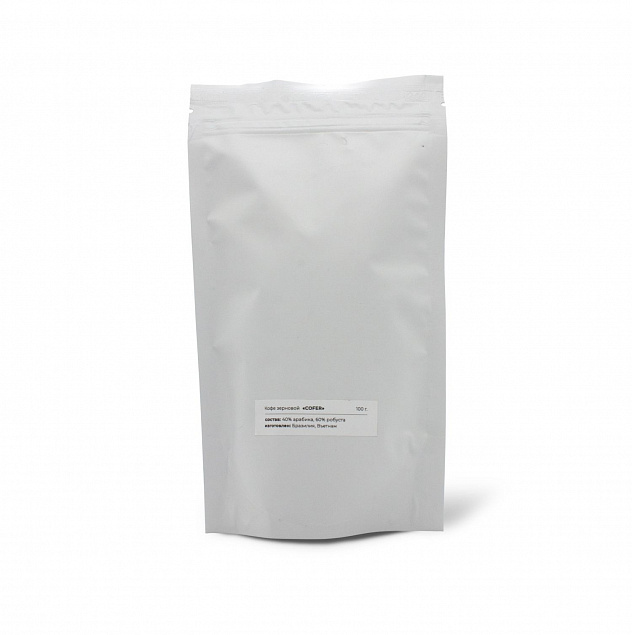 Кофе зерновой Cofer, 100 г (белый) с логотипом в Самаре заказать по выгодной цене в кибермаркете AvroraStore