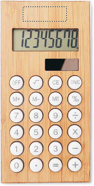 Калькулятор 8-разрядный бамбук с логотипом в Самаре заказать по выгодной цене в кибермаркете AvroraStore