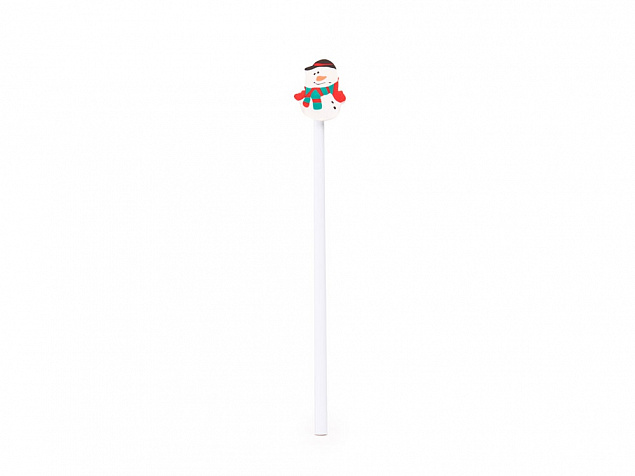 Карандаш NUSS с ластиком в виде снеговика с логотипом в Самаре заказать по выгодной цене в кибермаркете AvroraStore