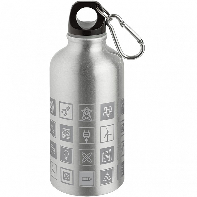 Бутылка для спорта «Industry. Энергетика», серебристая с логотипом в Самаре заказать по выгодной цене в кибермаркете AvroraStore