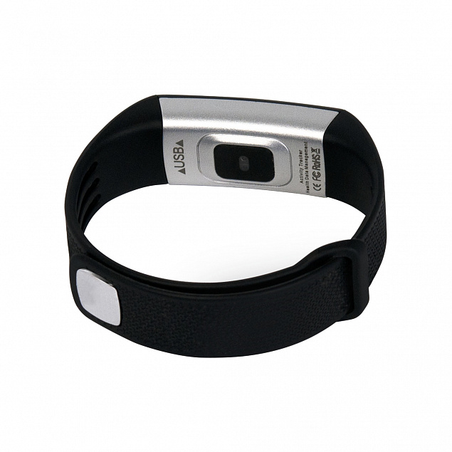 Смарт браслет Life Plus, цв. дисплей, пульсометр, давление, черный с логотипом в Самаре заказать по выгодной цене в кибермаркете AvroraStore