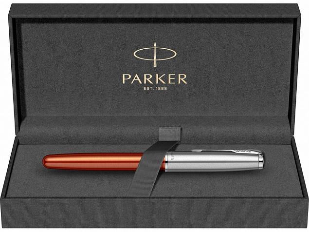 Ручка перьевая Parker «Sonnet Essentials Orange SB Steel CT» с логотипом в Самаре заказать по выгодной цене в кибермаркете AvroraStore