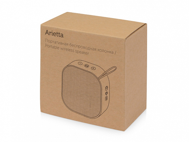 Портативная колонка «Arietta» с логотипом в Самаре заказать по выгодной цене в кибермаркете AvroraStore