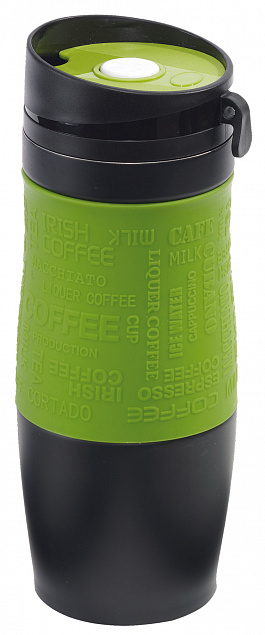 Термокружка GOLDEN DREAM, черная, светло-зеленая с логотипом в Самаре заказать по выгодной цене в кибермаркете AvroraStore