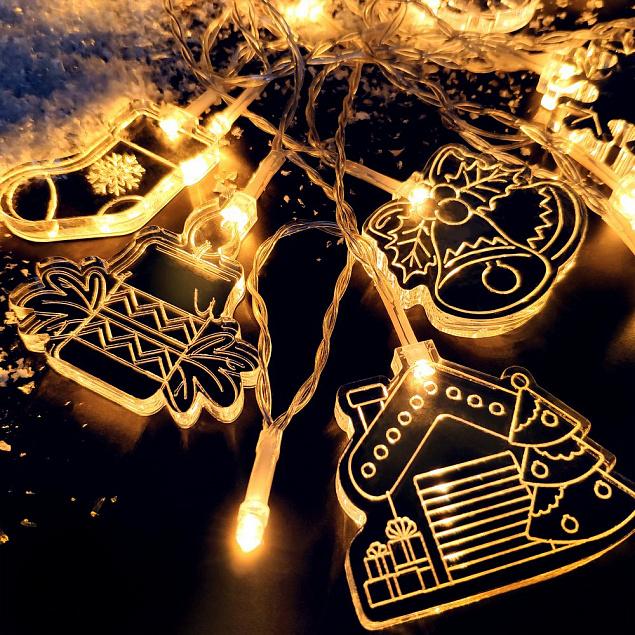 Светодиодная гирлянда «Новогодняя история» с логотипом в Самаре заказать по выгодной цене в кибермаркете AvroraStore