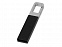 Флеш-карта USB 2.0 16 Gb с карабином Hook, черный/серебристый с логотипом в Самаре заказать по выгодной цене в кибермаркете AvroraStore