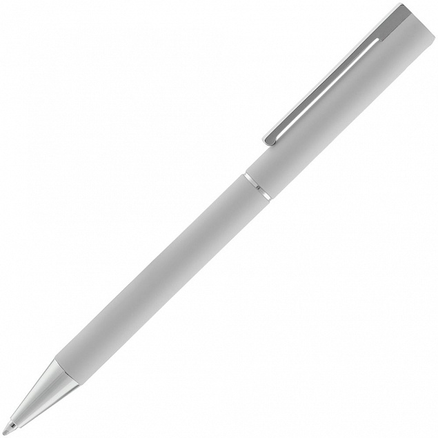 Ручка шариковая Blade Soft Touch, серая с логотипом в Самаре заказать по выгодной цене в кибермаркете AvroraStore