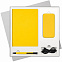 Подарочный набор Sky, желтый (ежедневник, ручка, аккумулятор) с логотипом в Самаре заказать по выгодной цене в кибермаркете AvroraStore