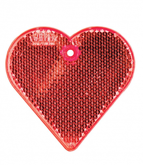 Пешеходный светоотражатель «Сердце», красный с логотипом в Самаре заказать по выгодной цене в кибермаркете AvroraStore