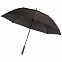Зонт-трость Fiber Golf Air, черный с логотипом в Самаре заказать по выгодной цене в кибермаркете AvroraStore