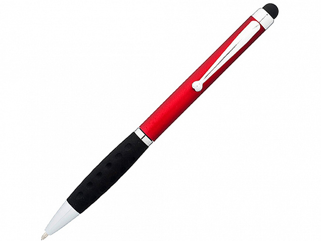 Ручка-стилус шариковая Ziggy черные чернила, красный/черный с логотипом в Самаре заказать по выгодной цене в кибермаркете AvroraStore