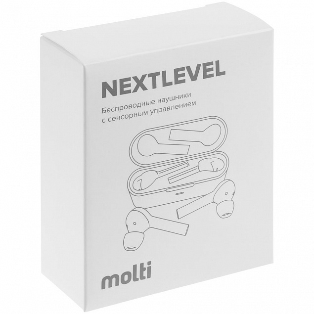 Беспроводные наушники Nextlevel, белые с логотипом в Самаре заказать по выгодной цене в кибермаркете AvroraStore