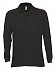 Рубашка поло мужская с длинным рукавом STAR 170, черная с логотипом в Самаре заказать по выгодной цене в кибермаркете AvroraStore