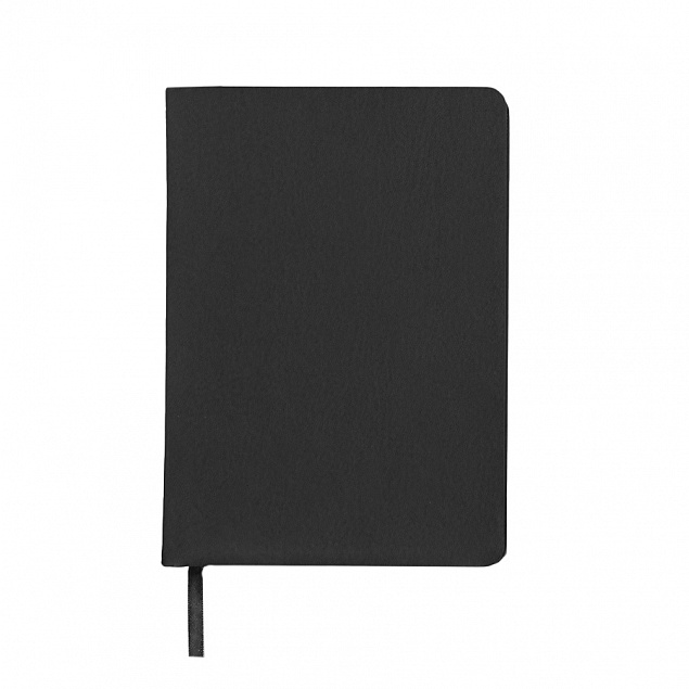 Ежедневник недатированный Duncan, А5,  черный, белый блок с логотипом в Самаре заказать по выгодной цене в кибермаркете AvroraStore