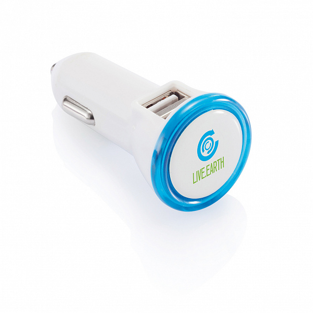 Мощное автомобильное зарядное устройство с 2 USB-портами с логотипом в Самаре заказать по выгодной цене в кибермаркете AvroraStore